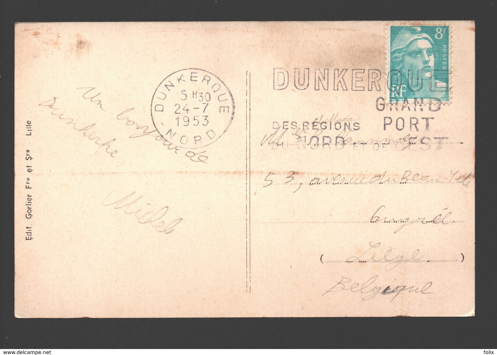 Dunkerque - Les Jetées - 1953 - éd. Gorlier - Dunkerque