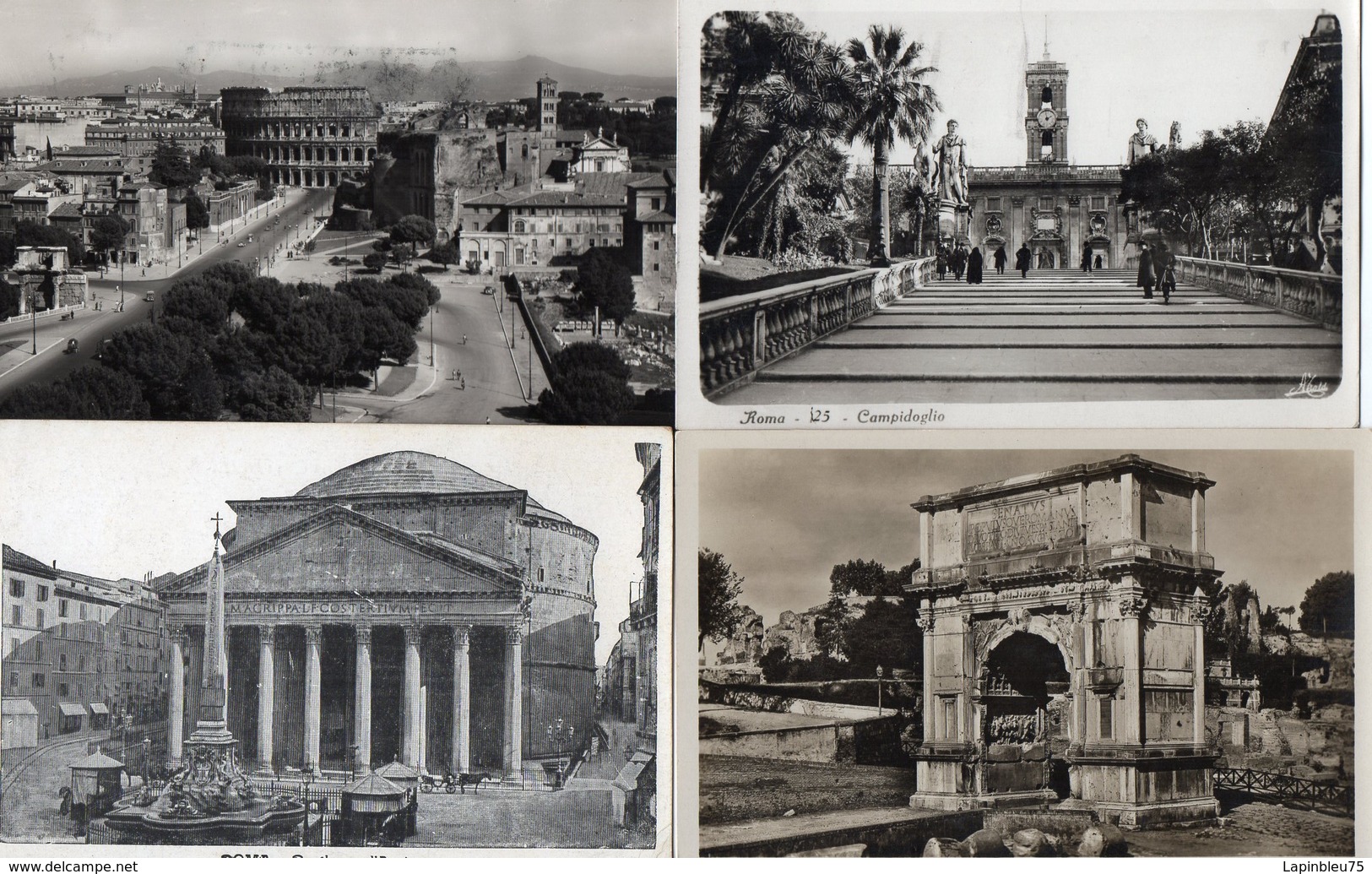 CPA Italie Lazio Roma Pantheon Agrippa Campidoglio Colosseo Fori Imperiali Arco Di Tito - Autres & Non Classés