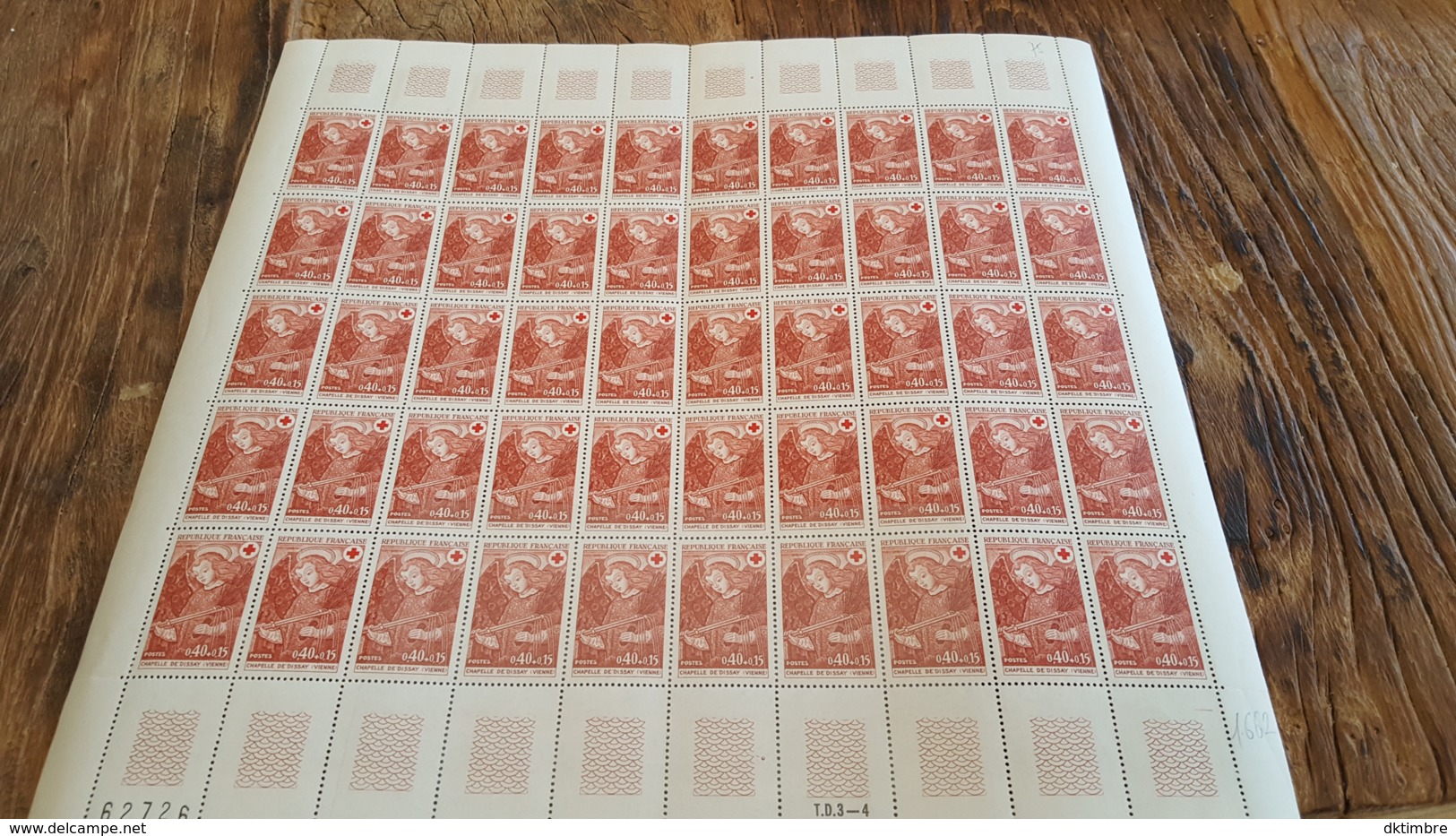 LOT 430212 TIMBRE DE FRANCE NEUF** LUXE N°1662 FEUILLE - Fogli Completi
