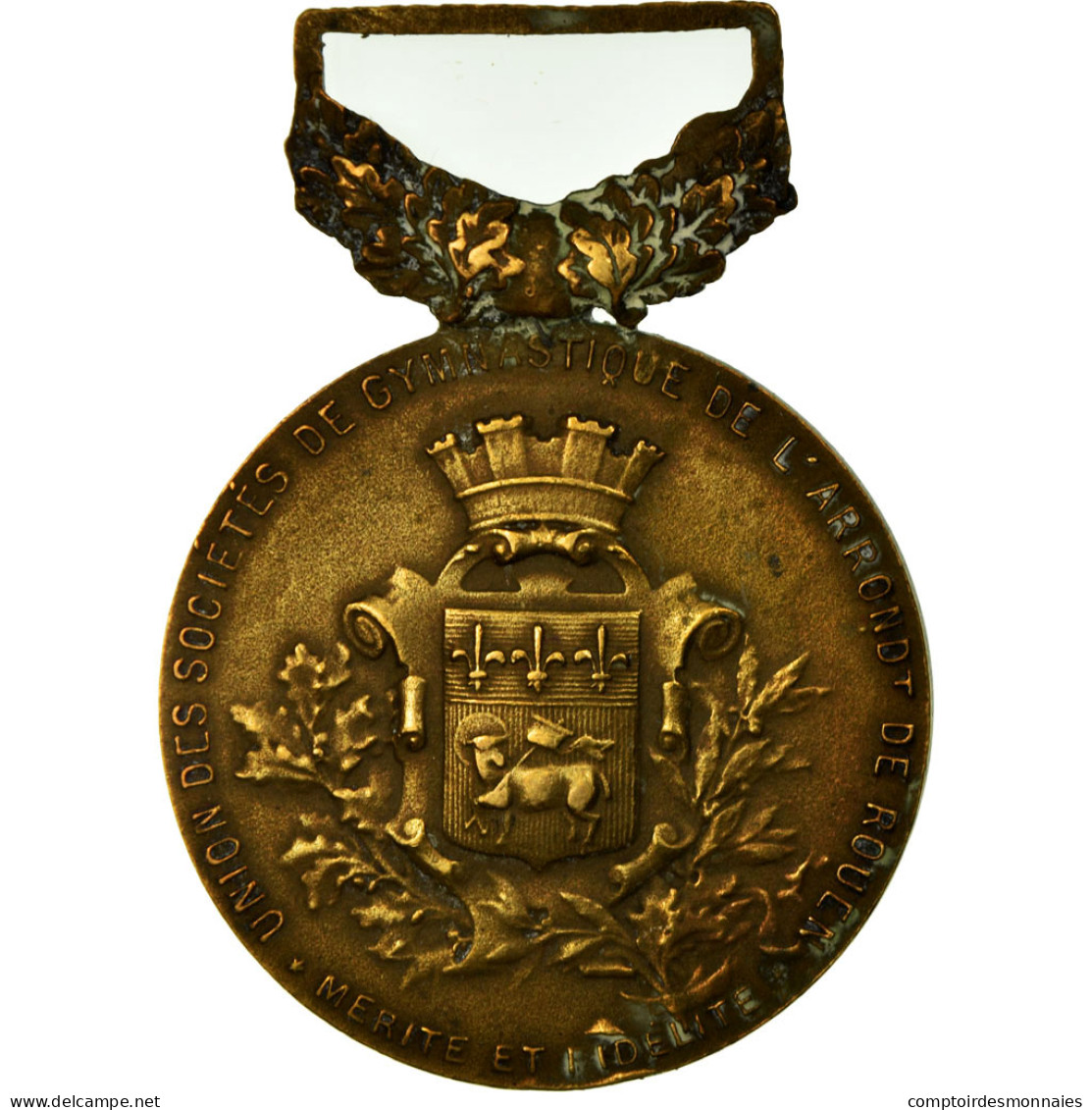 France, Union Des Sociétés De Gymnastique De Rouen, Mérite, Médaille, Très - Autres