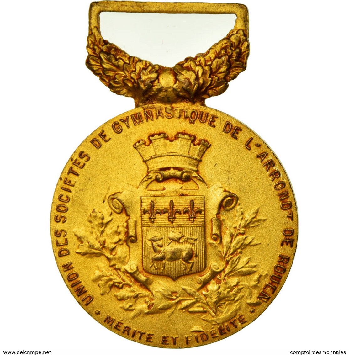 France, Union Des Sociétés De Gymnastique De Rouen, Mérite, Médaille - Autres & Non Classés