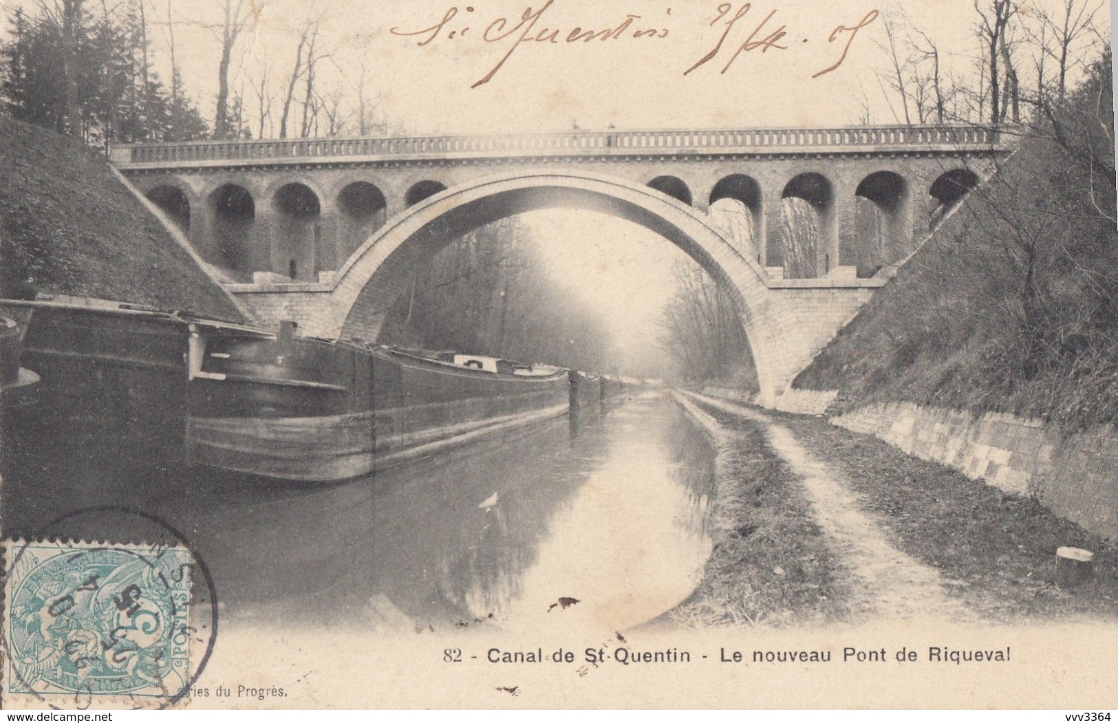 CANAL DE SAINT-QUENTIN: Le Nouveau Pont De Riqueval - Saint Quentin