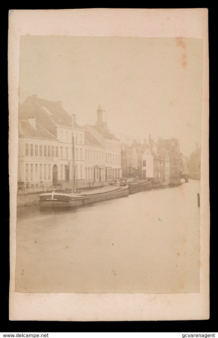 GENT FOTO 9.8 X 6.3 CM - WAARSCHIJNLIJK  CHles.D'HOY  FOTOGRAAF GENT - LA LYS - QUAI DES AUGUSTINS  - 2 SCANS - Gent