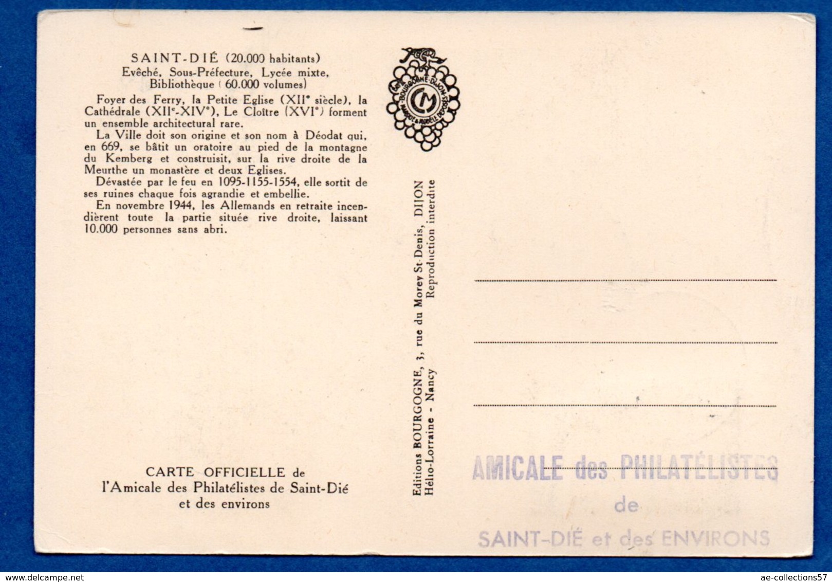 Carte Premier Jour / Saint Dié / 29-3-58 - 1950-1959