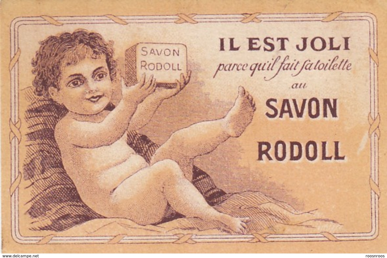 PETITE CARTE PUBLICITAIRE - SAVON CREME RODOLL - P GIRAUD - LYON OULLINS - Droguerie & Parfumerie