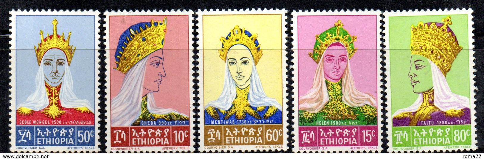 ETP114 - ETIOPIA 1964 ,  Yvert  N 421/425    ***  Imperatrici - Etiopia