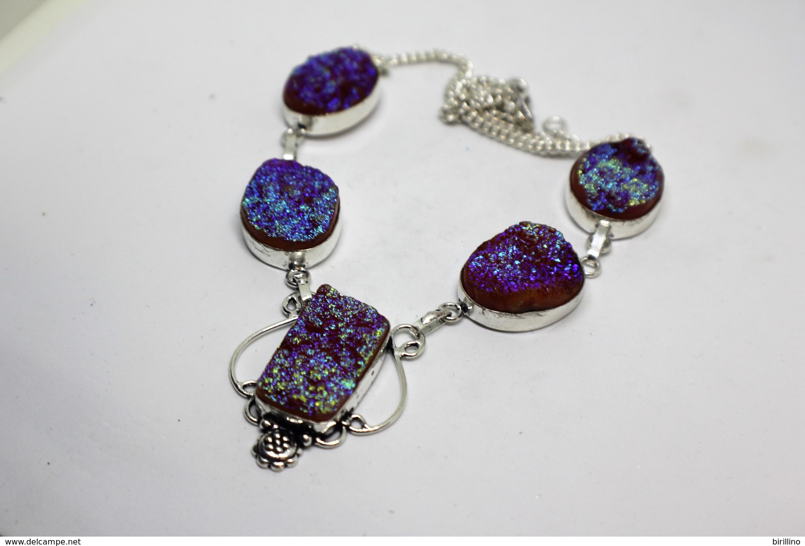 3964 - Collana Di Titanium Druzy  Misura 49 Cm. - Collane/Catenine