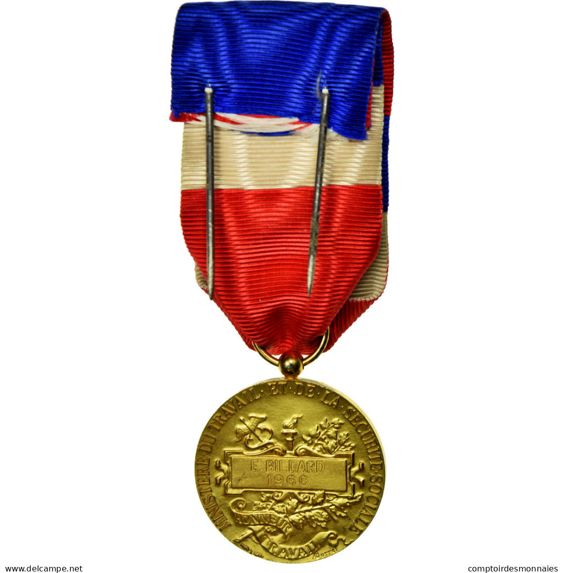 France, Médaille D'honneur Du Travail, Médaille, 1966, Non Circulé, Borrel - Autres