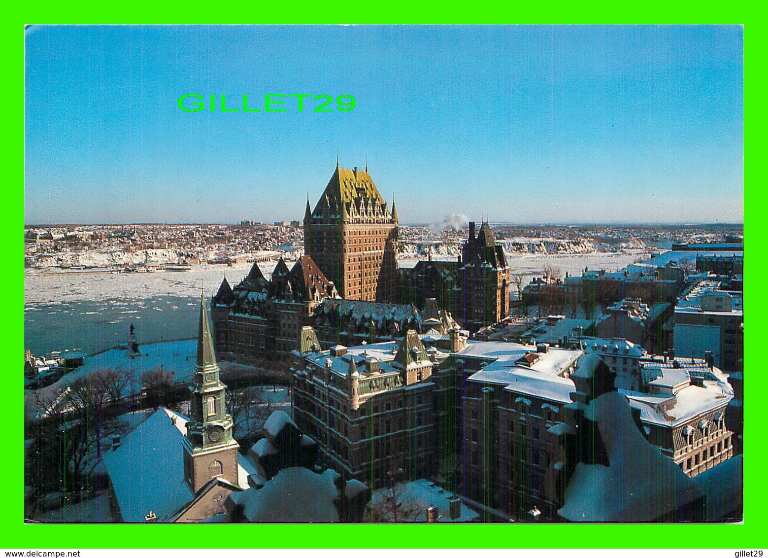 QUÉBEC - LA CATHÉDRALE ANGLICANE HOLY TRINITY & L'ANCIEN PALAIS DE JUSTINE EN HIVER  - CIRCULÉE EN 1990 - - Québec - La Cité