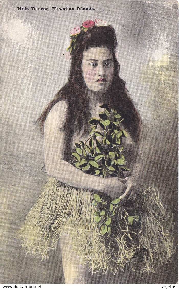 POSTAL DE HULA DANCER, HAWAIIAN ISLANDS (MUJER HAWAIANA) - Big Island Of Hawaii