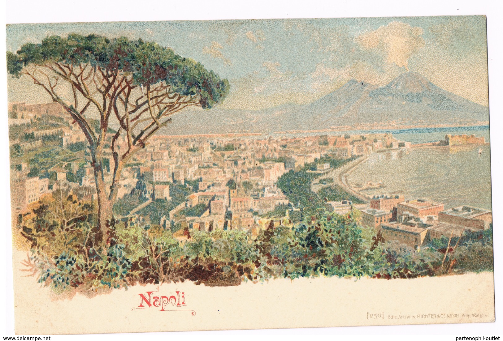 Cartolina - Postcard / Non Viaggiata - Unsent / Pittorica – Napoli – Panoramica - Napoli