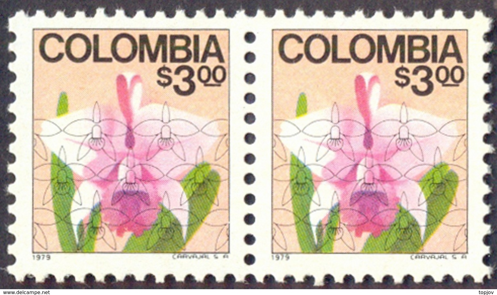 COLUMBIA - FLOWERS - ORCHIDS  - **MNH - 1979 - Orchidées