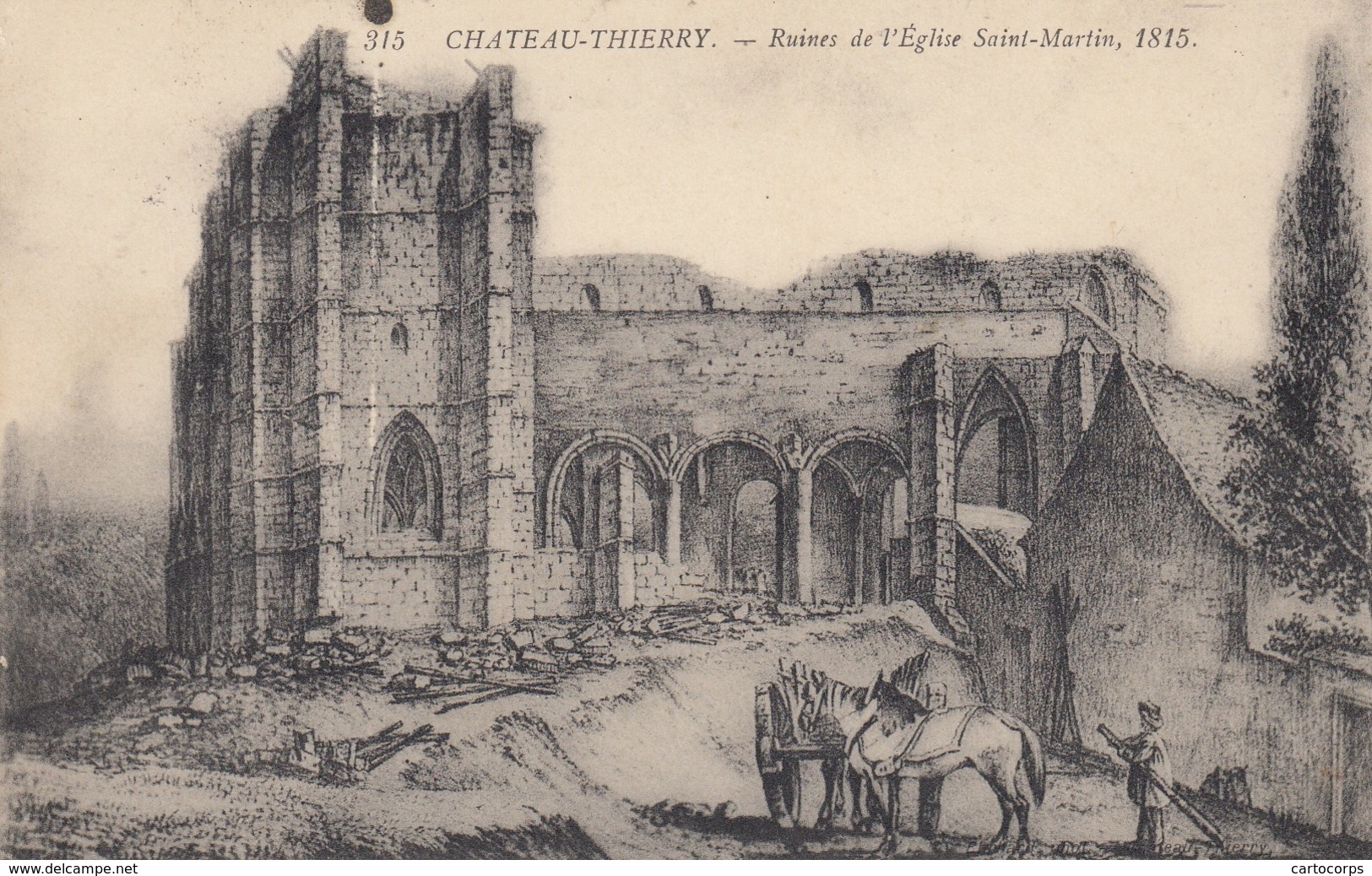 Aisne - Chateau-Thierry - Ruines De L'Eglise Saint-Martin - 1815 - Chateau Thierry