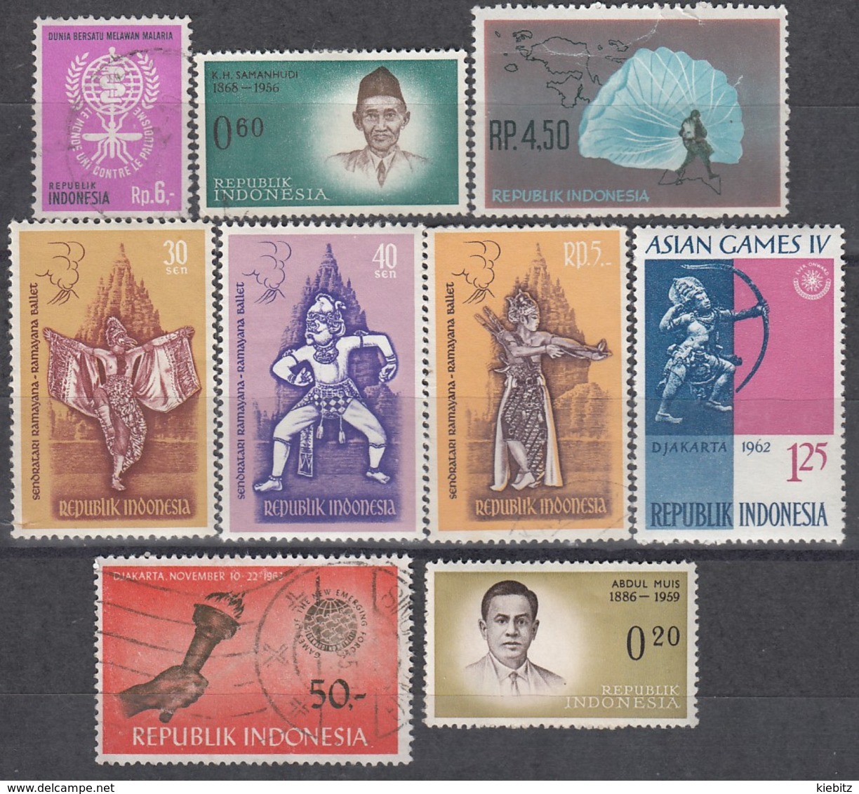 INDONESIEN 1961-1963 -  9 Werte  **/MNH - Used - Indonesien