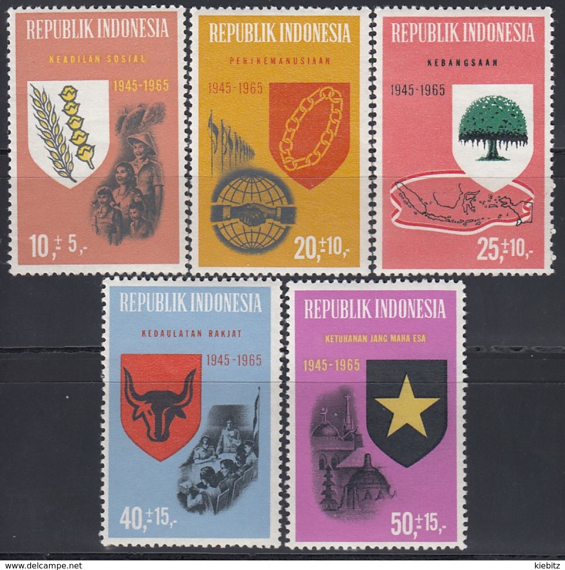 INDONESIEN 1965 - MiNr: 490-494  Komplett ** / MNH - Indonesien