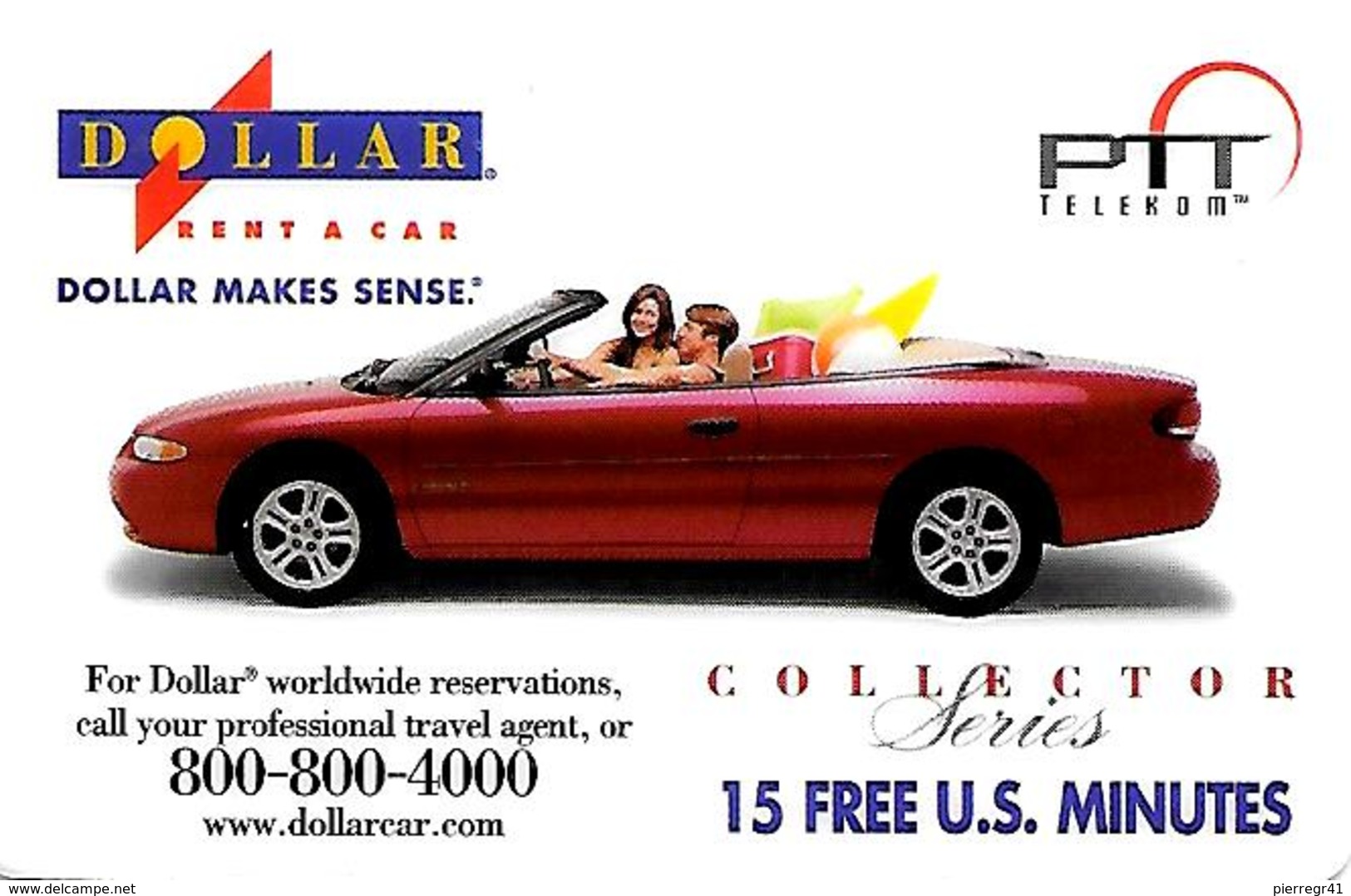 CARTE-n-PREPAYEE-USA-15Mn Free-Location Voiture DOLLAR-CHRYSLER-TBE - Other & Unclassified