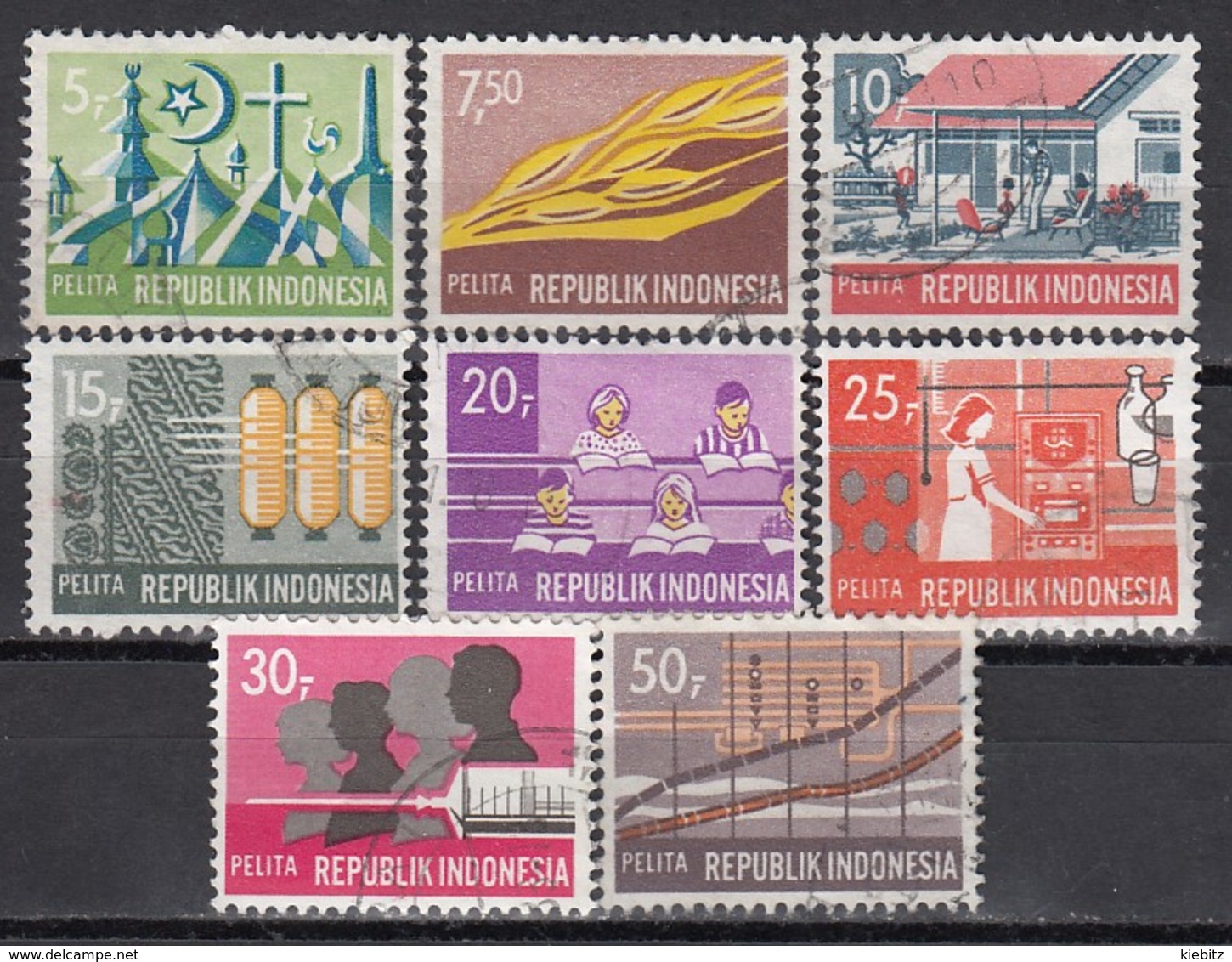 INDONESIEN 1969 - MiNr: 644-653  8 Werte   Used - Indonesia