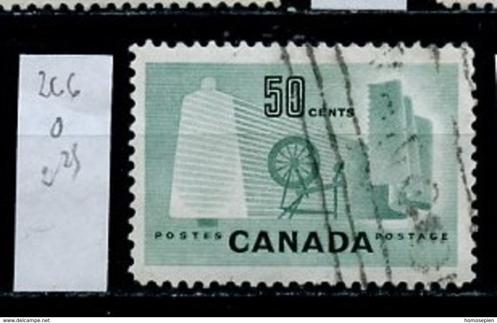 Canada - Kanada 1953 Y&T N°266 - Michel N°289 (o) - 50c Industrie Textile - Oblitérés