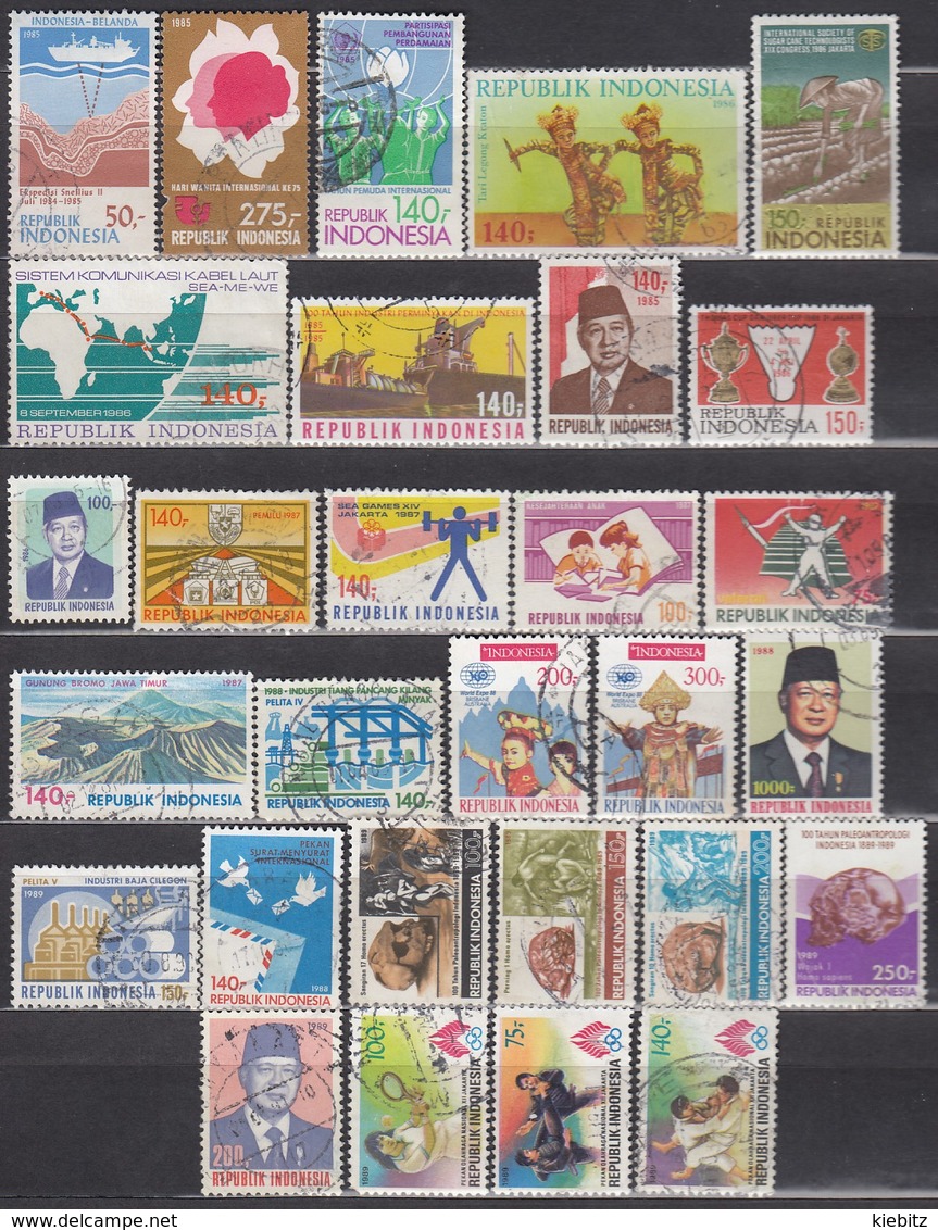 INDONESIEN 1985-1989 - 29 Werte    Used - Indonesia