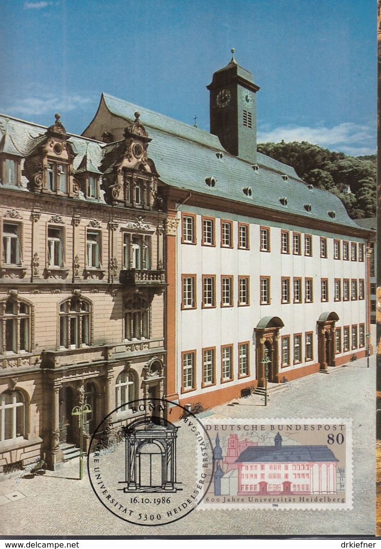 BRD, 1299 MC, Private Maximumkarten MaxiPhil 32/1986 (16.10), Universität Heidelberg - Autres & Non Classés