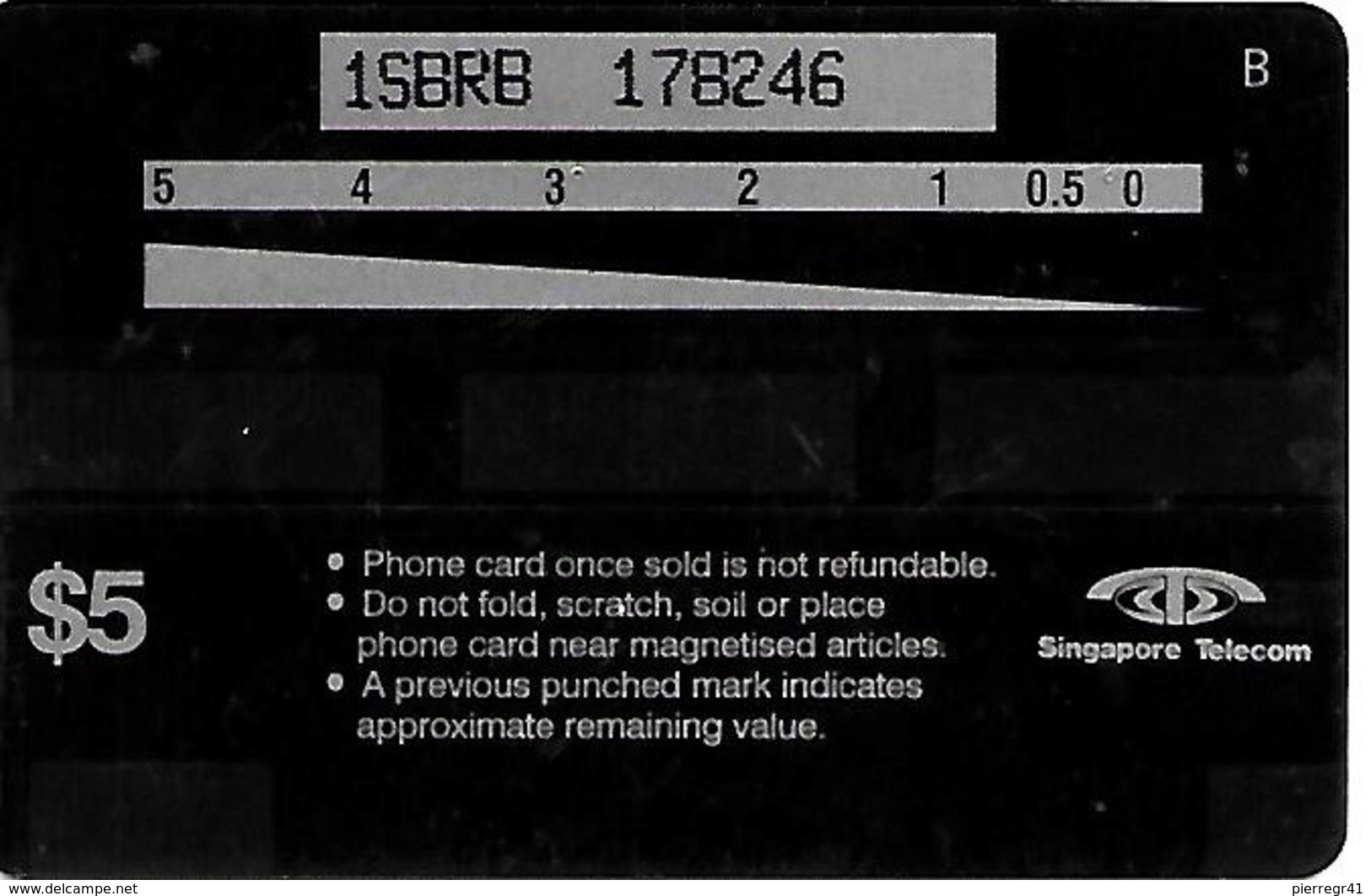 CARTE-n-MAGNETIQUE-1990 -SINGAPOUR-5$-INAUGURATION -CABLE MARIN Entre Singapour Et Brunei -BE - Singapore