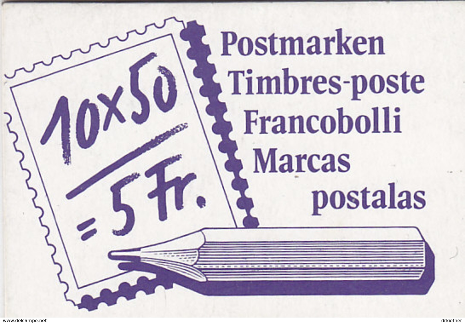 SCHWEIZ MH 0-84, Gestempelt, Postbeförderung Markenheftchen 1988 - Carnets