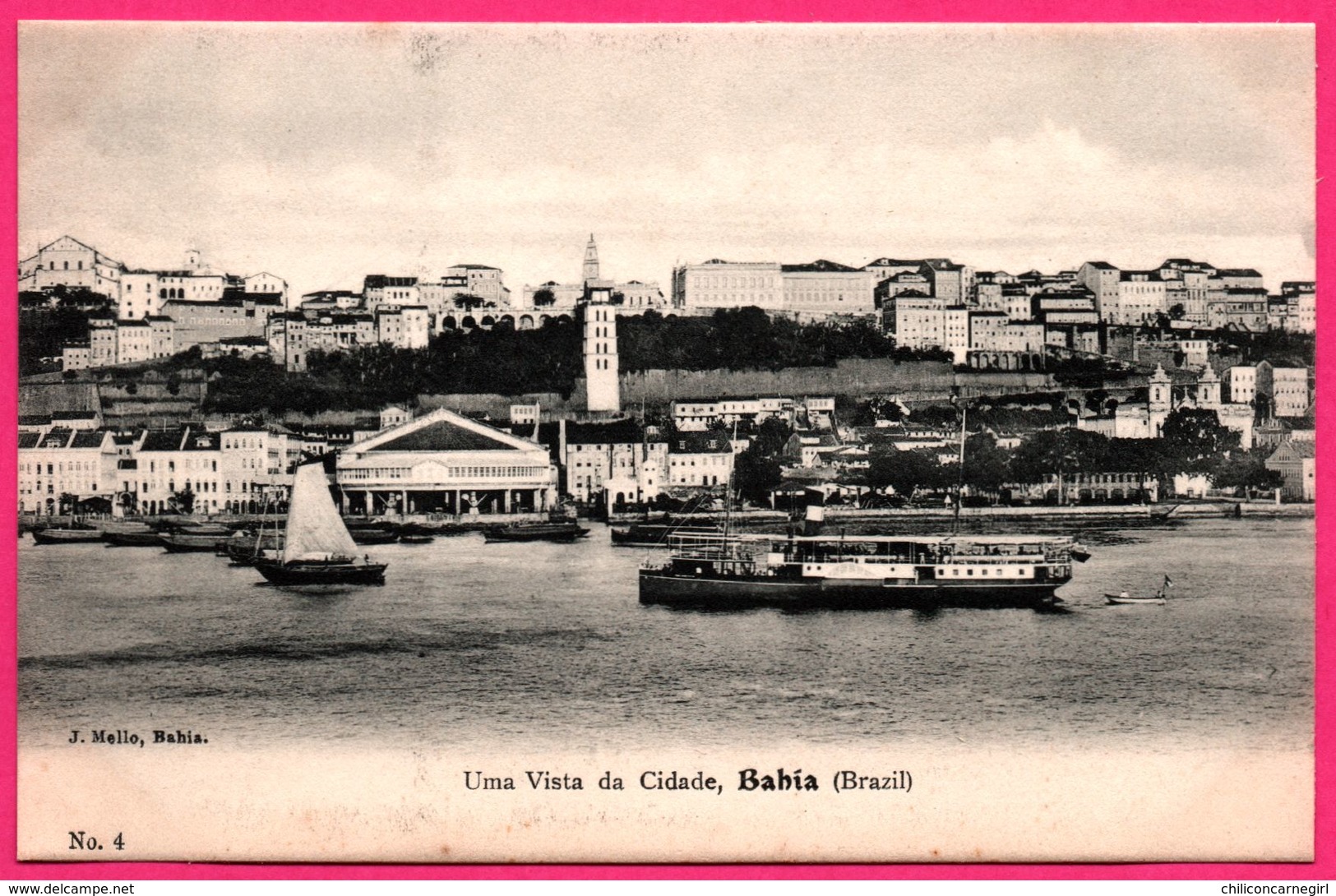 Brésil - Brazil - Bahia - Uma Vista Da Cidade - Voilier - Bateau - Animée - Edit. J. MELLO N° 4 - Autres