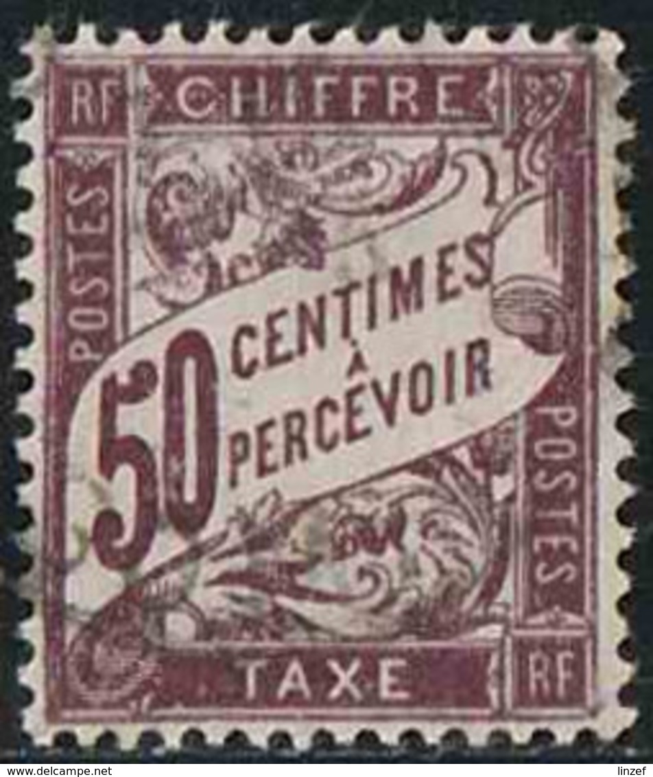 France 1893 Taxe Yv. N°37 - 50c Lilas - Oblitéré - 1859-1959 Oblitérés