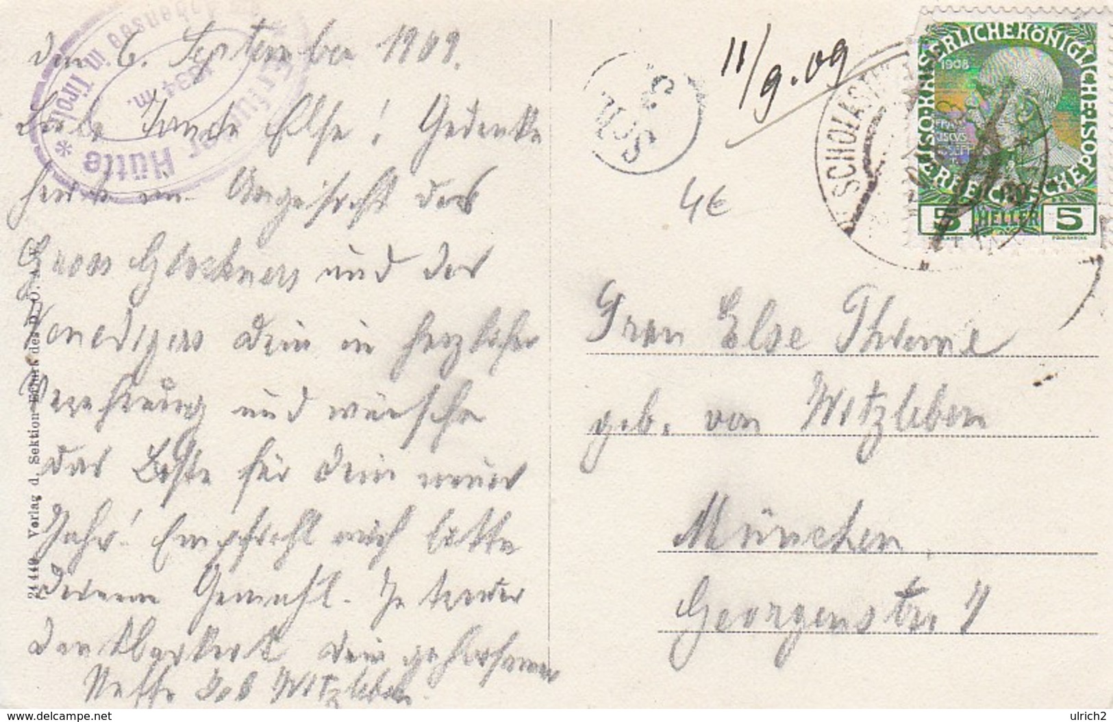 AK Achensee Mit Karwendel - Stempel Erfurter Hütte - 1909 (38161) - Achenseeorte