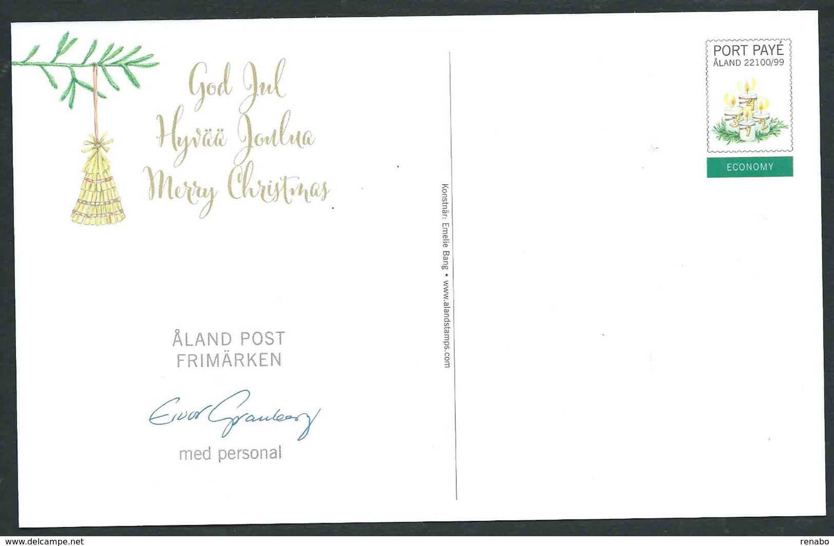 Aland 2018; Albero Di Natale, Chhristmas Tree; Maximum Card E FDC A Mariehamn.  Åland Post. - Alberi