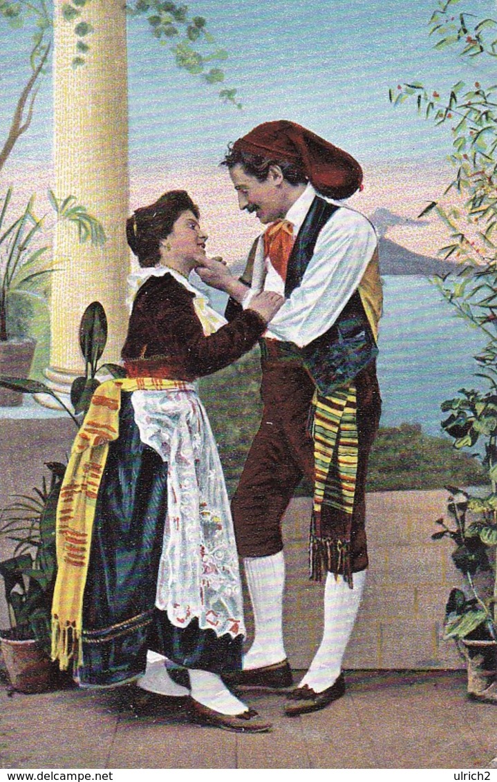 AK Sorrento - Costumi Di Sorrenta - La Tarantella  (38176) - Trachten