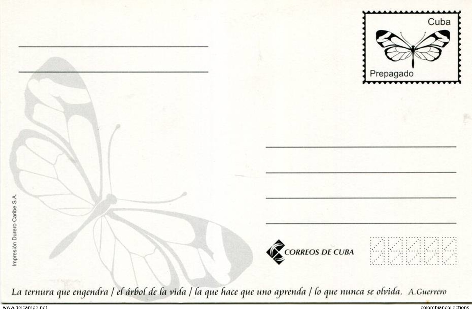 Lote PEP1127, Cuba, Entero Postal Stationery, Madre, Fuente De Ternura, 35-40, Flor, Mother's Day Flower Butterfly - Cartes-maximum