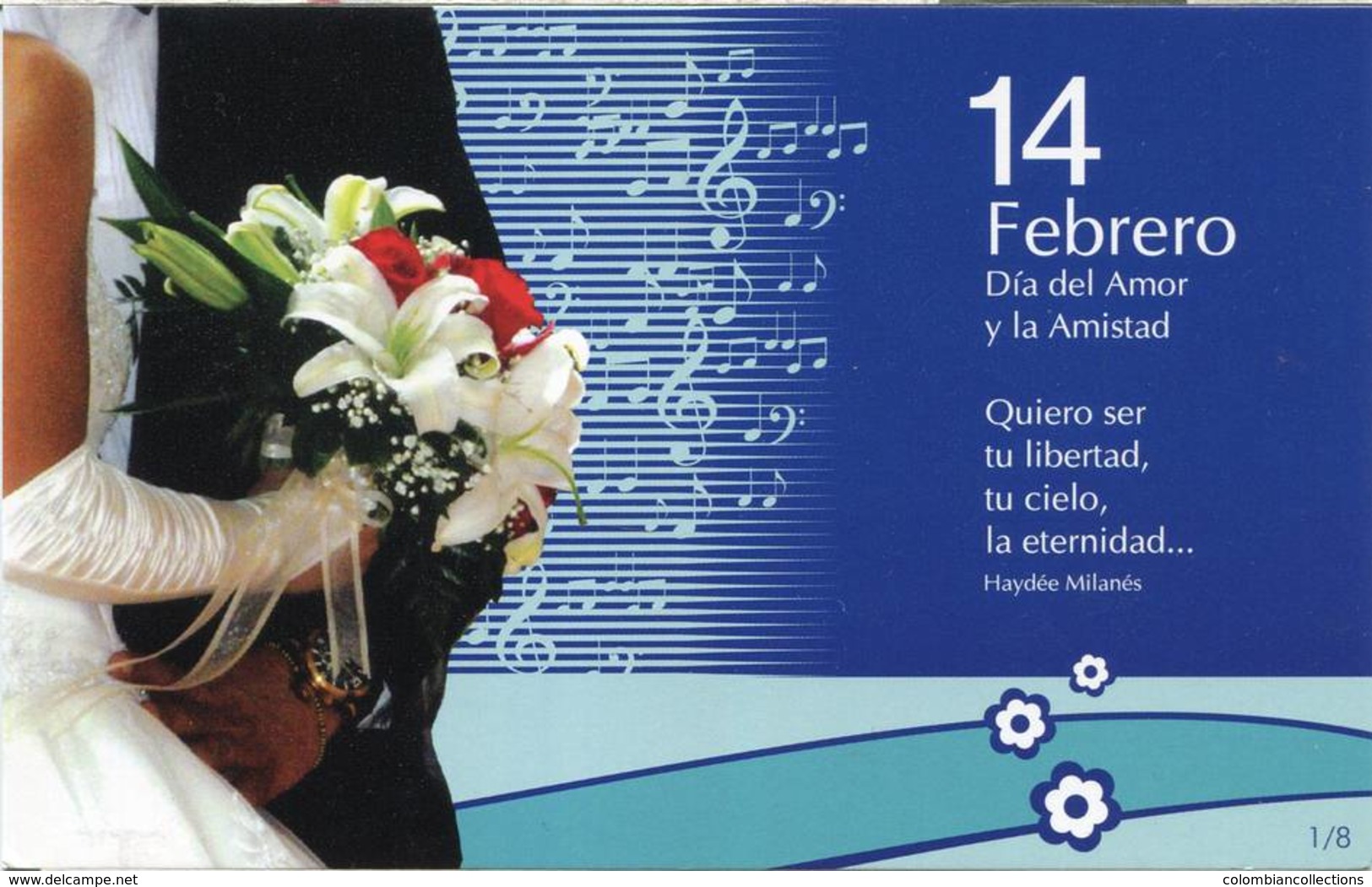 Lote PEP1129, Cuba, Entero Postal Stationery, 14 De Febrero, Dia Del Amor Y La Amistad, 1-8, Valentine's Day - Cartes-maximum