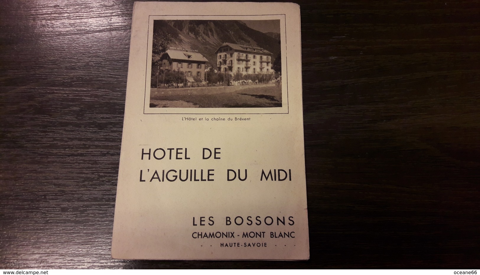 74 Brochure Hotel De L Aiguille Du Midi Les Bossons Chamonix - Dépliants Turistici