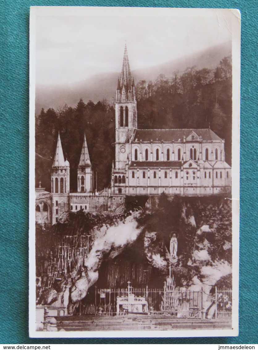 United Kingdom 1936 Postcard "Lourdes France Cave" To England - King - Autres & Non Classés