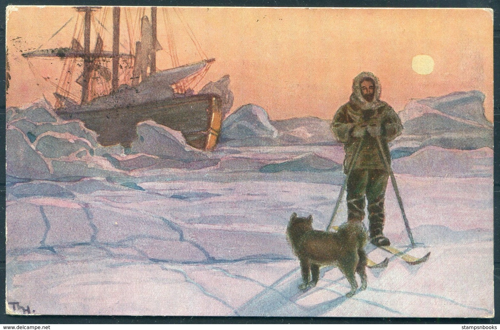 1924 Norway FRAM  Polar Ship Postcard. Polhavet - Covers & Documents