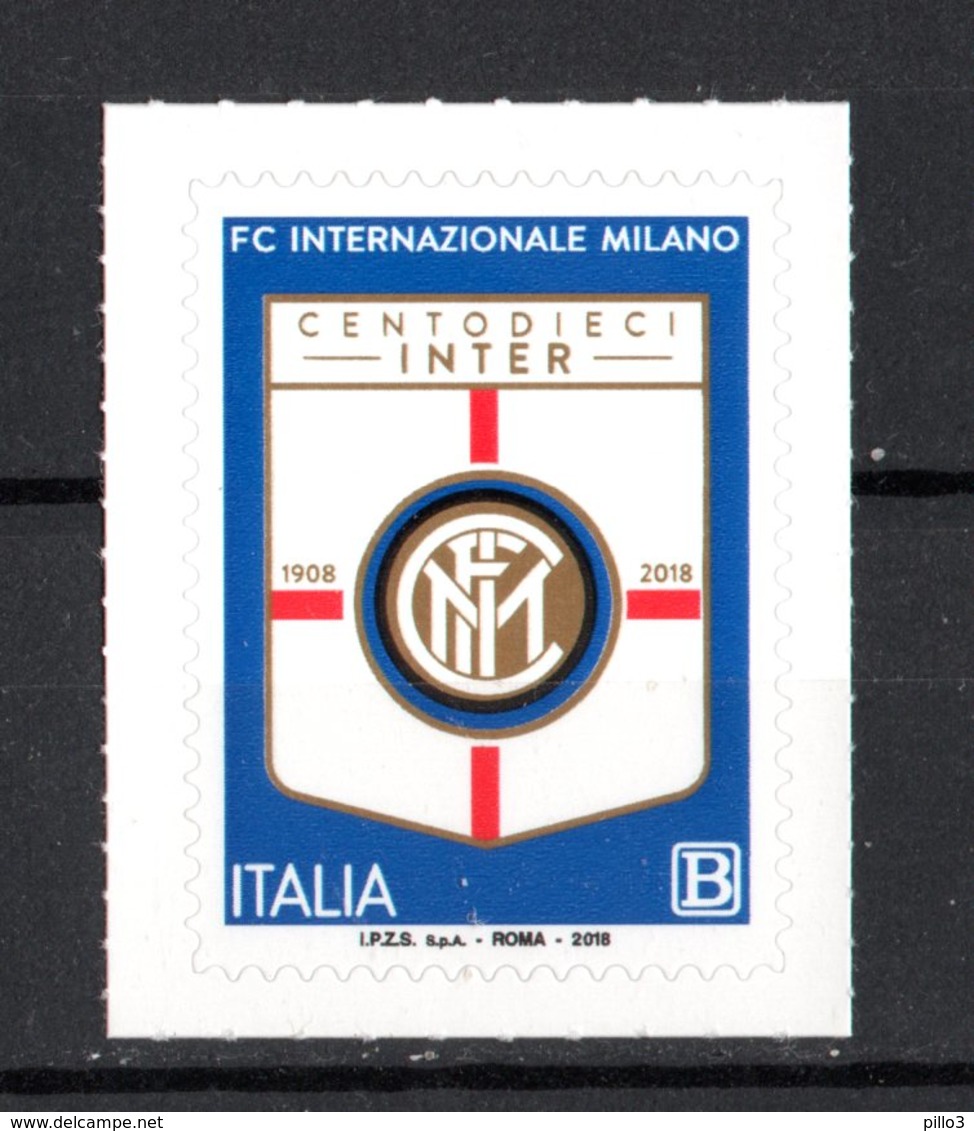 ITALIA :  110° Anniversario Dell'INTER  FC Milano 1 Val. MNH** Del  12.10.2018 - Nuovi