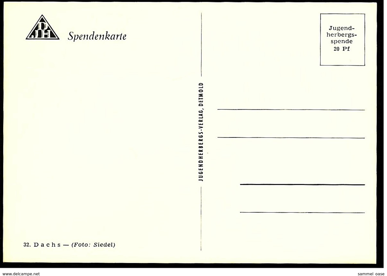 Dachs  -  Deutsche Jugendherberge DJH  -  Ca. 1975   (9382) - Sonstige & Ohne Zuordnung
