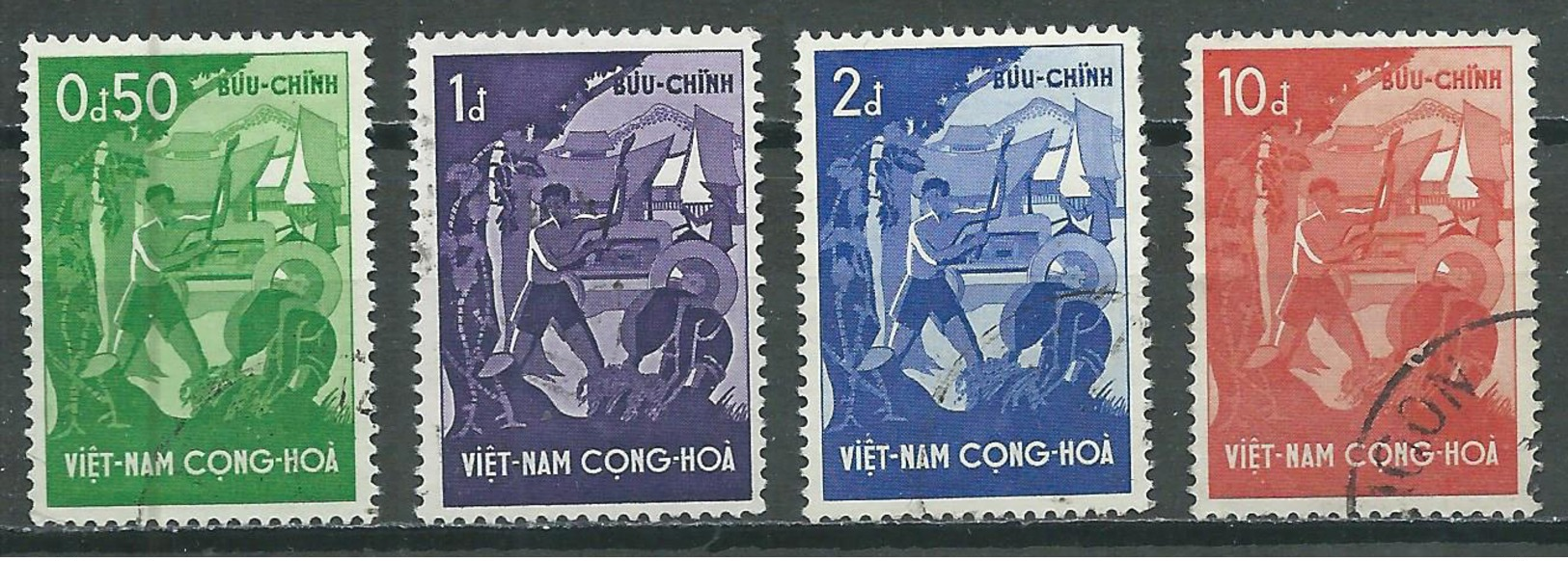 Vietnam Du Sud YT N°85/88 Réformes Pour Le Bien-être Oblitéré ° - Viêt-Nam