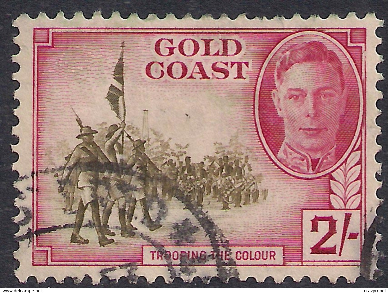 Gold Coast 1948 KGV1 2/-d Green & Magenta SG 144 ( K1133 ) - Costa De Oro (...-1957)