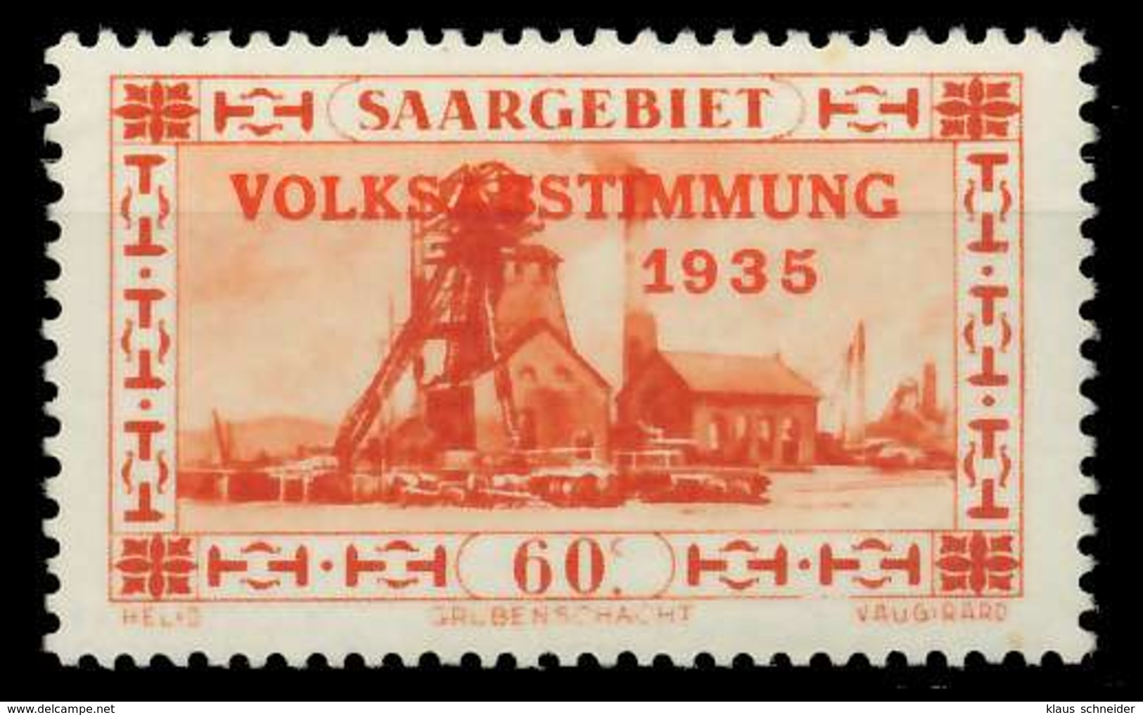 SAARGEBIET 1934 Nr 186 Postfrisch X7DA60A - Ungebraucht