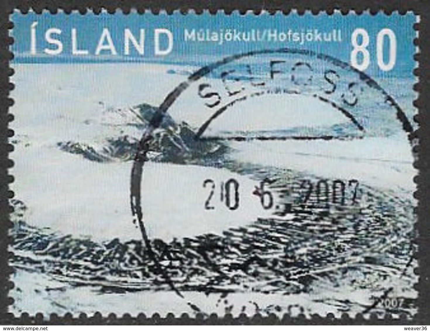 Iceland SG1173 2007 Glaciers 80k Good/fine Used [38/31709/6D] - Used Stamps