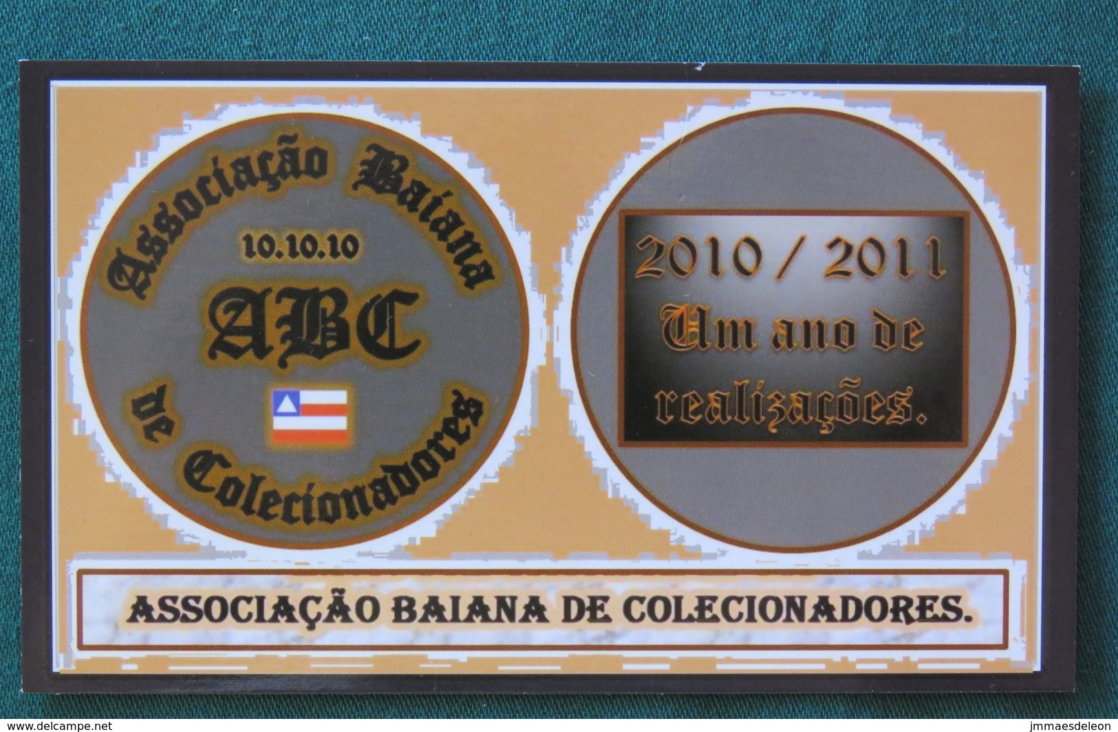 Brasil 2011 Postcard "Bahia Collectors Association " Unused - Autres & Non Classés