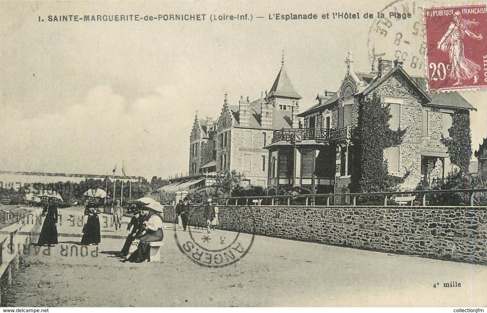 CPA FRANCE 44 "Sainte Marguerite Du Pornichet, L'esplanade Et L'hôtel De La Plage" - Pornichet