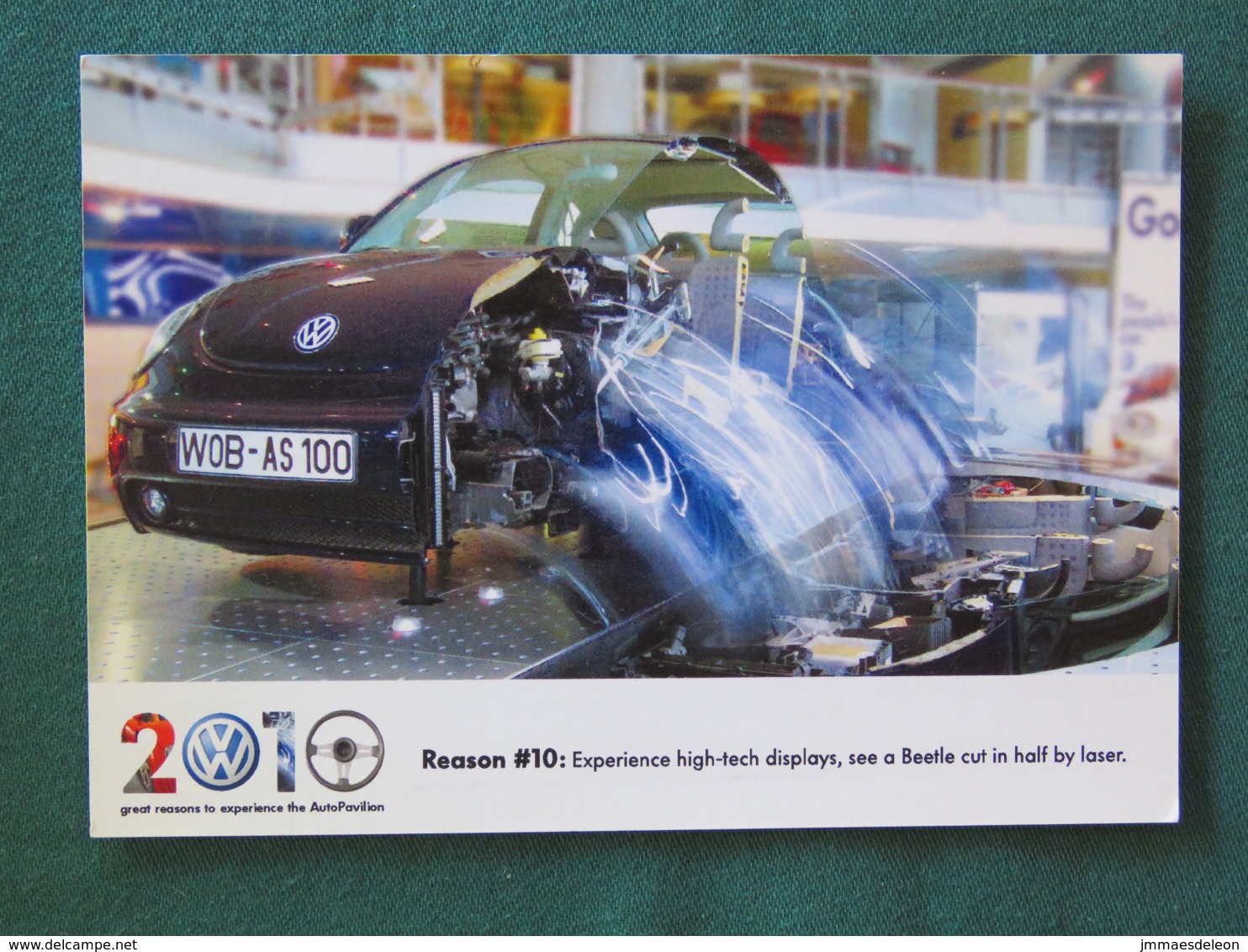 South Africa 2010 Postcard "beetle Car VW Cut In Two By Laser" Unused - South Africa