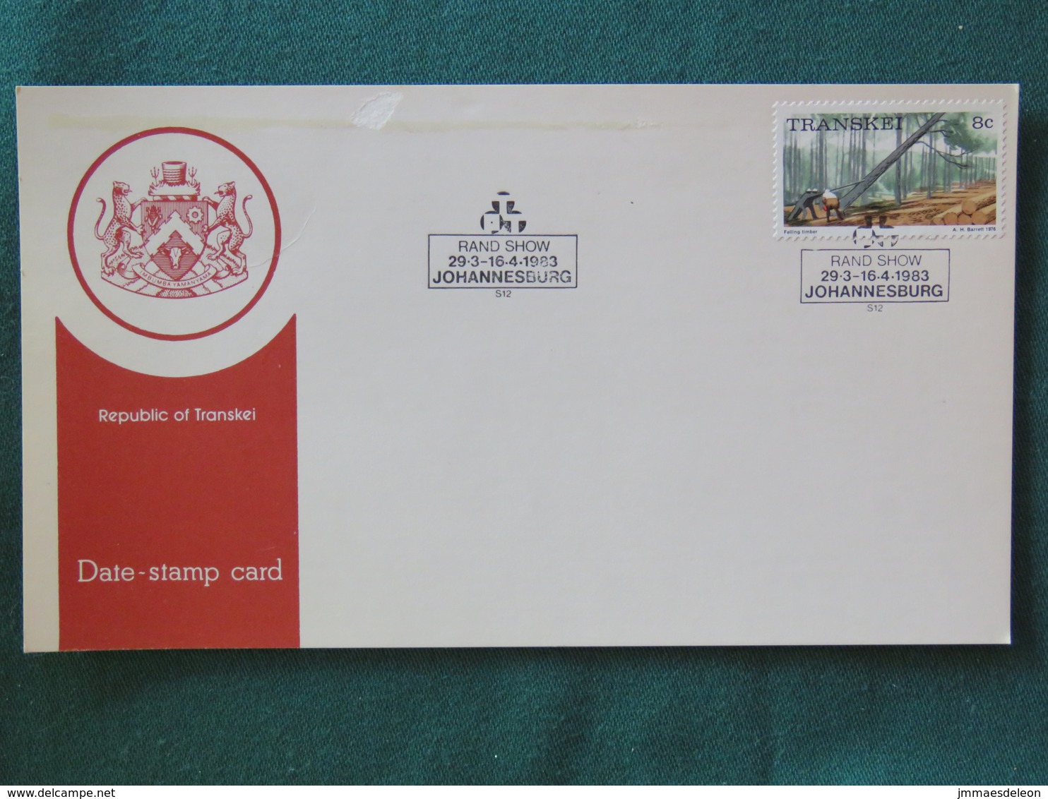 Transkei (South Africa) 1983 FDC Postcard "wood Industry" - Afrique Du Sud