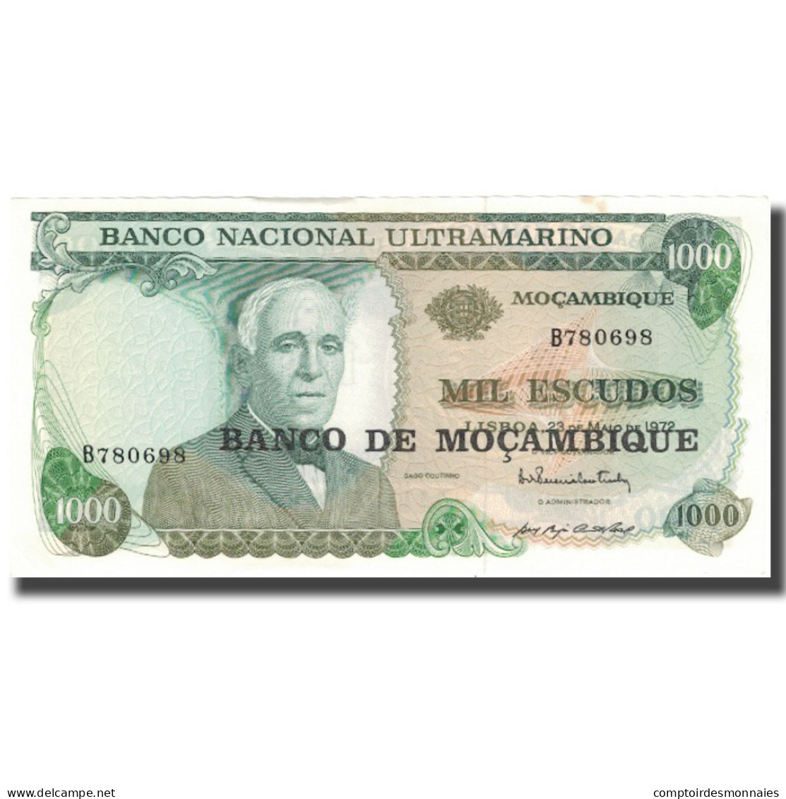 Billet, Mozambique, 1000 Escudos, 1972, 1972-05-23, KM:119, NEUF - Mozambique