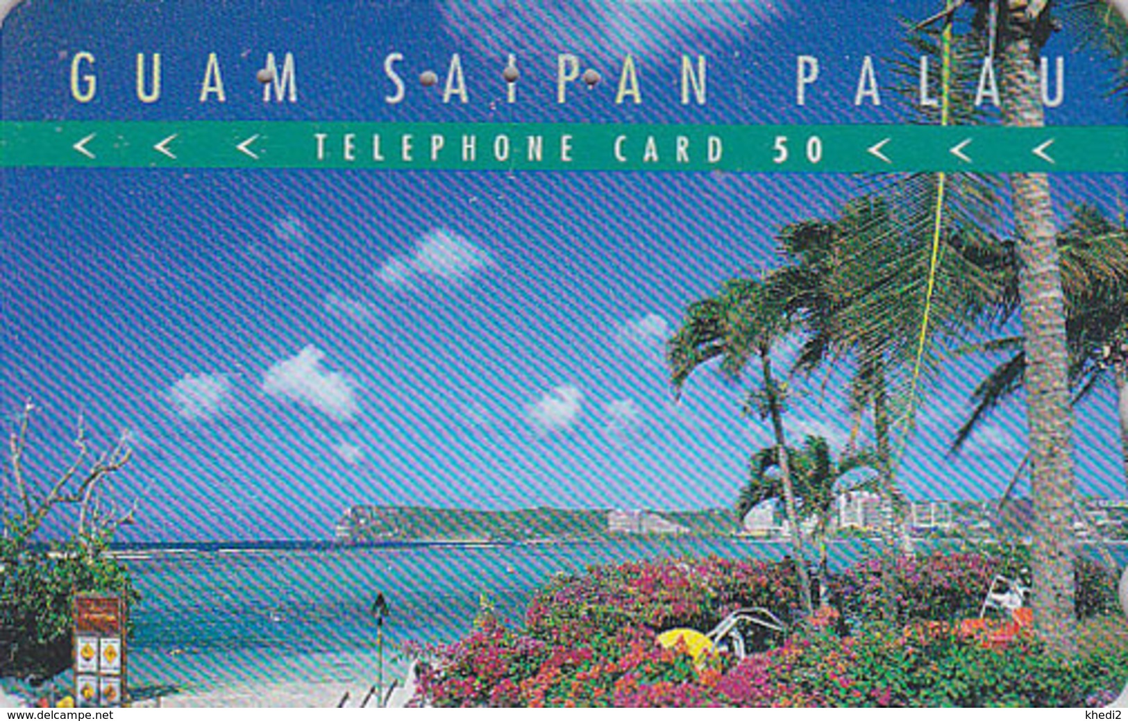 Télécarte Japon / 110-016 - Site Touristique - GUAM SAIPAN PALAU - Plage Palmier - Japan Phonecard - 29 - Landschaften