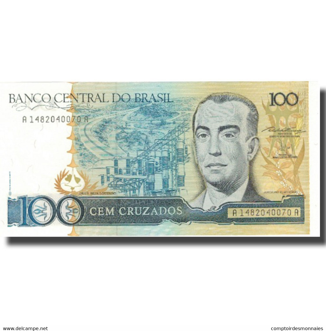 Billet, Brésil, 100 Cruzados, Undated (1986-88), KM:211b, SPL+ - Brésil