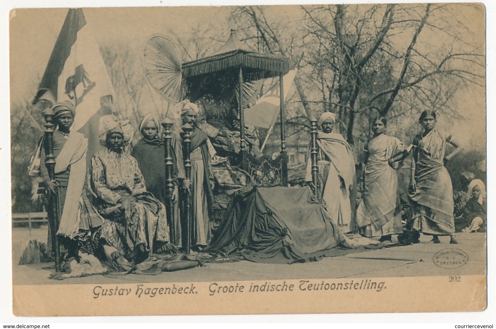 Lot 6 CPA - (Cirque) Gustav Hagenbeck - Exposition indienne (Groote indische Teutoonstelling) - dont Montreurs d'ours